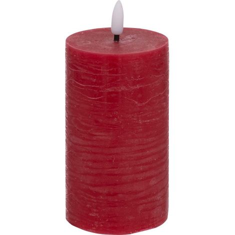 Bougie Déco à LED "Molia" 15cm Rouge