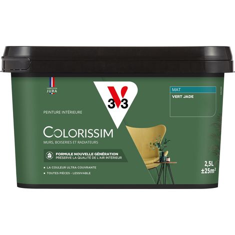 Peinture murale intérieure Colorissim® V33 Vert jade Mat 2,5L