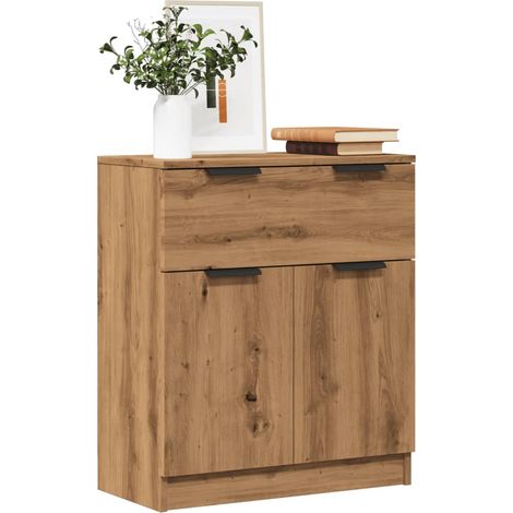 Aparador de madera de ingeniería roble artisan 60x30x70 cm vidaXL