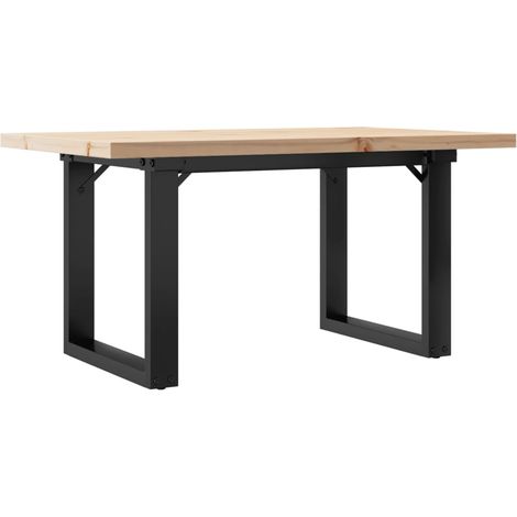Maison Exclusive - Couchtisch O-Gestell 80x50x40,5cm Massivholz K