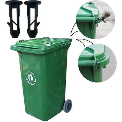 Tapones de plástico resistente para tapas de contenedores de basura, pasadores de unión para bisagras (1 unidad)
