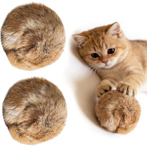 Jouet pour Chat Balles 2er Set, Balles Douces en Peluche avec Cataire, Jouet pour Chat d’Intérieur (1/5)