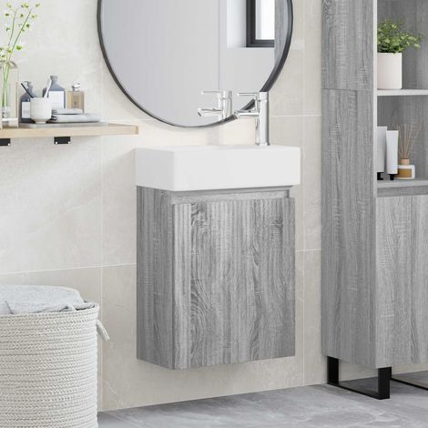 Módulo de baño con grifería  gris 45,5 x 22,5 x 84 cm