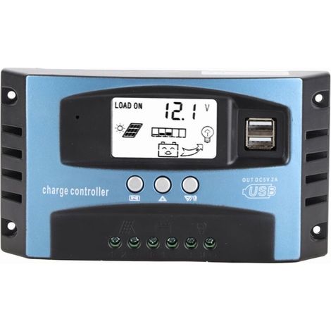 GDHZS-Contrôleur de charge solaire MPPT 100 A, double port USB, écran LCD, 12 V/24 V (1/3)
