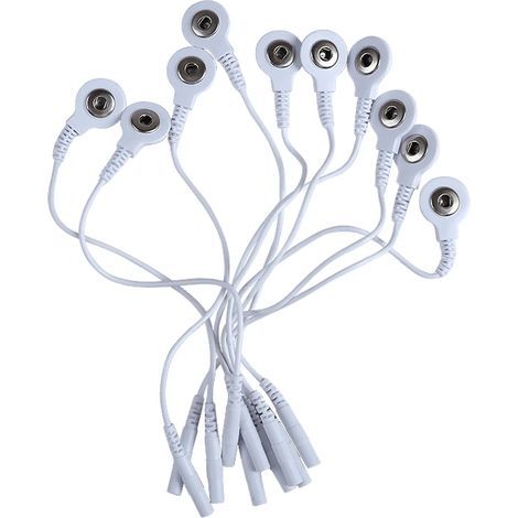 Massagegerät (5/10 Stück), Adapter, Verbindungskabel, 3,5-mm-Stecker, Elektrodenkabel für TENS/EMS, Massagegerät, Maschine, Verwendung 04593-AquaForge
