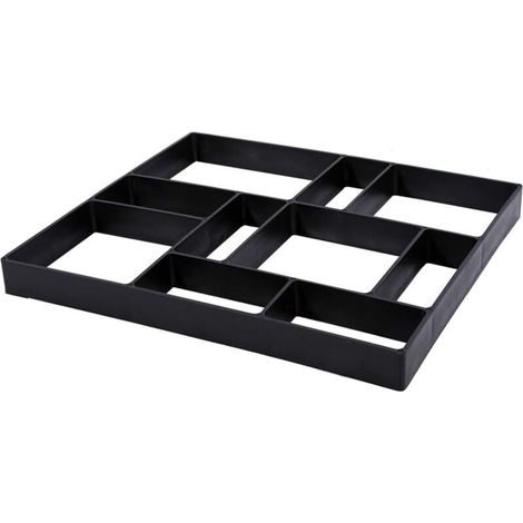 YMYNY Betonpflasterform, Gartenbetonform, DIY-Eisen, wiederverwendbare Betonformen, Pflasterform, Betonplattenform, Betonwegform für Weg, Terrasse, Auffahrt, Terrasse, Garten, 45 x 40 x 4 cm, Schwarz (1/4)