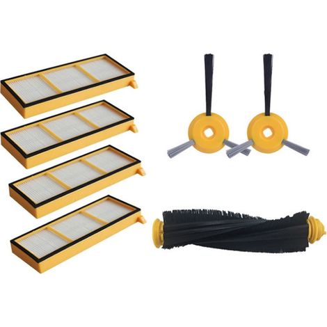 Adecuado como accesorio para las aspiradoras robot Shark RV700/RV720/RV750/RV755: filtro de cepillo lateral (1/4)