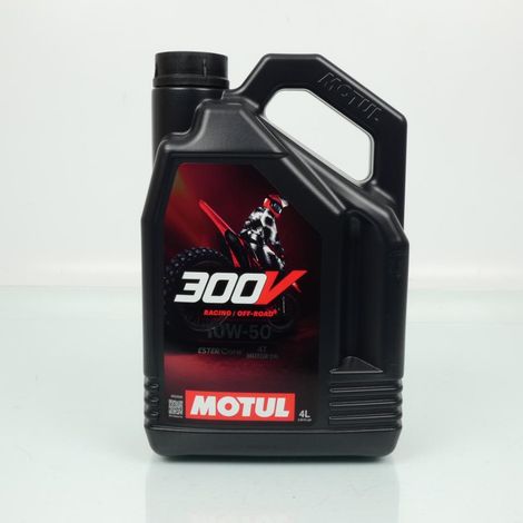 Bidon d'huile Motul 300V Off Road Racing 10W50 4T 100% Synthèse
