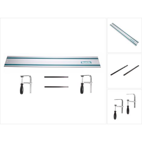 Makita Führungsschienen Set Führungsschiene 1400 mm + 2x Führungsschienenverbinder + 2x Schraubzwingen
