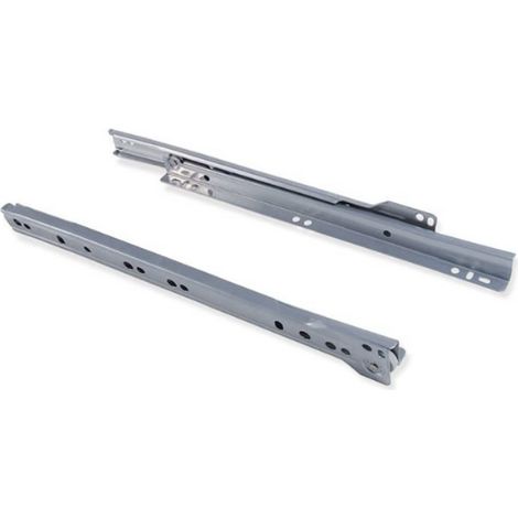 Paire De Coulisses à Galets Avec Fixation Par Vis Compatibles Ikea Pour Tiroir en Bois et Métal Capacité 30 kg. (Amortie, 450 mm)