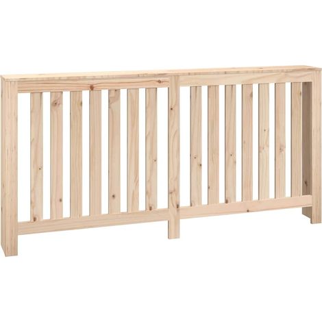 vidaXL Cubierta de radiador madera maciza de pino 169x19x84 cm (1/2)