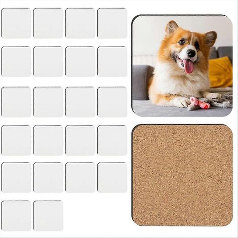 24 porte-gobelets sublimation vierges en bois dur MDF, supports ronds pour créations personnalisées, lot de 24 pièces