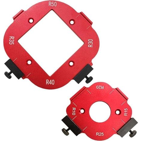 Frässchablone aus Aluminiumlegierung, Bogenschneid-Hilfswerkzeug, Winkelschablone für Fräsen der Modelle R10, R15, R20, R25, R30, R35, R40 und R50 (1/4)
