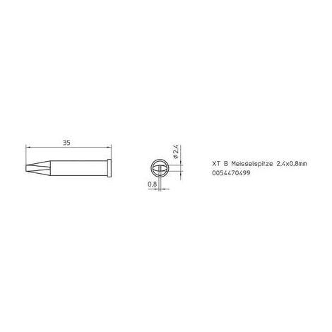 Punta de soldador Weller WP120 2,4 mm x 36 mm
