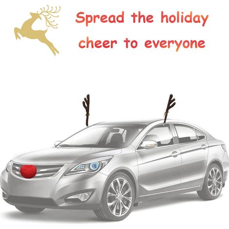 Décor de voiture Noël Bois de renne Costume pour Camion SUV Auto (1/3)