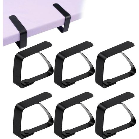 Lot de 6 grandes pinces à nappe en acier inoxydable - Pinces à nappe d'extérieur - Pour l'extérieur, les pique-niques, les fêtes, les mariages (1/5)