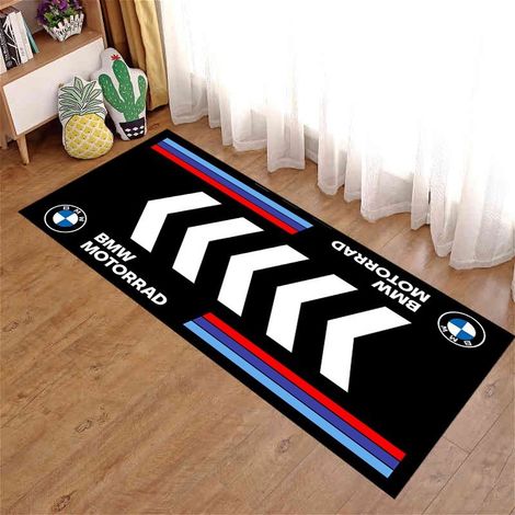Tapis long en velours cristal, tapis décoratif pour moto, résistant aux taches, à l'usure et facile à nettoyer, tapis de chevet - 50 x 160 cm [Dos en velours cristal à pois]