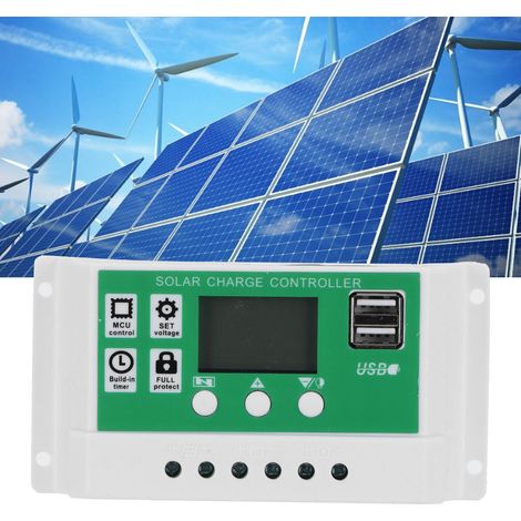 50-A-Solarladeregler mit LCD-Bildschirm, einstellbar für 12-V- und 24-V-Solarmodule (1/5)