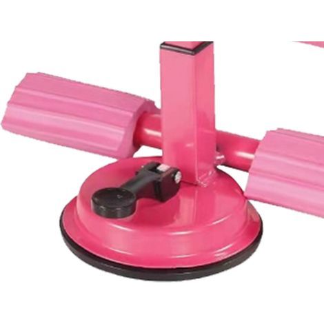 Tragbare Doppel-Bauchmuskelstange aus Metall mit Saugnapf für ein Ganzkörper- und Bauchmuskeltraining, pink (1/5)