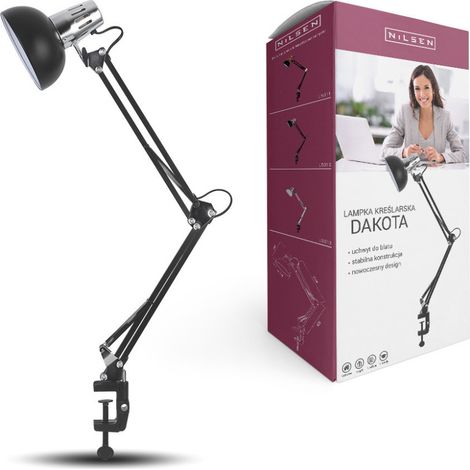 LAMPADA DA DISEGNO E27 DAKOTA Nero Cromo (1/3)