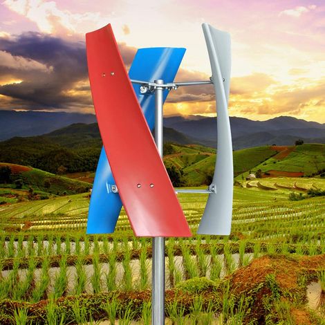Générateur d'énergie éolienne verticale 12V 400W turbine éolienne Groupe d'énergie éolienne avec contrôleur à 3 ailes