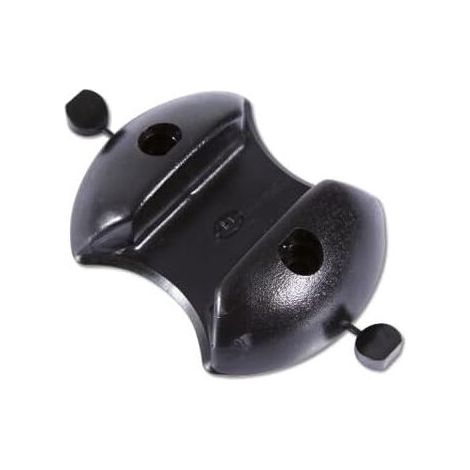 – Sabot de guidage bas pour porte de garage 27-31mm – Thermoplastique noir – Entraxe 48mm – Compatible bois, PVC, métal (1/2)
