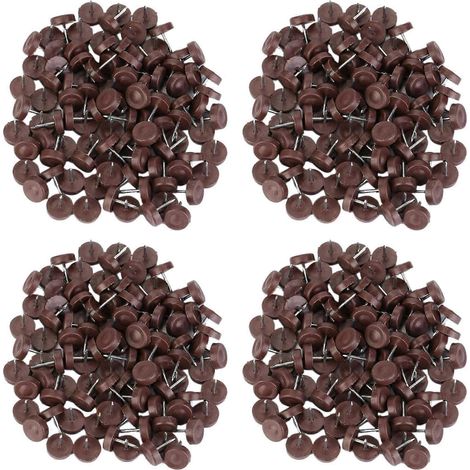 400 patins en plastique pour pieds de table et de chaise, clous antidérapants pour roulettes, clous antidérapants pour parquets et meubles en bois, et coussinets antibruit (1/5)