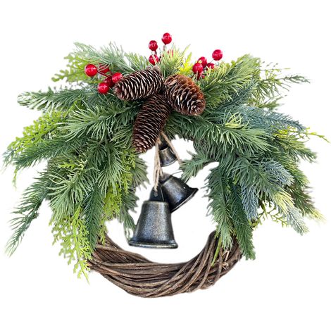 Décoration murale rotin vert 45 CM - jardin fleuri pour extérieur - résiste aux intempéries et au soleil (1/5)