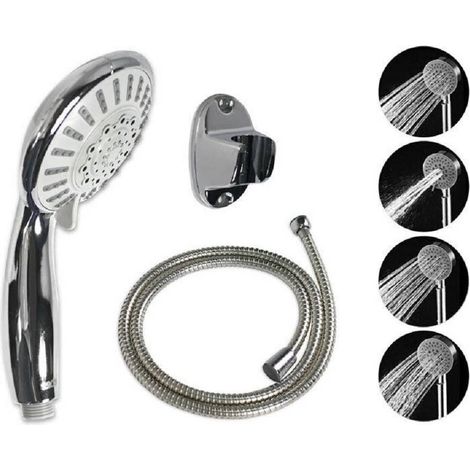 Trade Shop - Cabeza De Ducha De Cabeza 1.8mt Mano Soporte De La Ducha Soporte De Pared 52056 - (1/3)