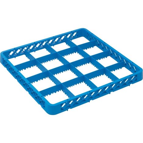 Réhausse Casier de Lavage 500 x 500 x 45mm - 16 Compartiments - Bleu - Matériel CHR Pro