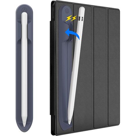 Support Pencil - Fixation Magnétique en Silicone pour Apple Pencil 1ère et 2ème Génération - Compatible iPad 8e Gén 2020 2019 2018 iPad Air iPad Pro 9 7 10 5 12 9 Pouces - 1 Pièce (1/5)