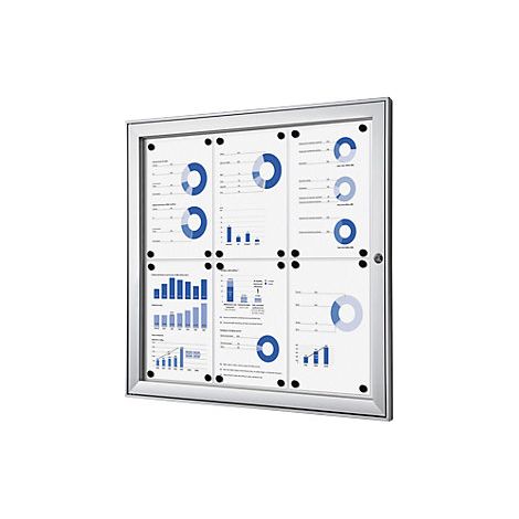 Schaukasten mit Flügeltür  Außen-BxHxT 742 x 697 x 33 mm 