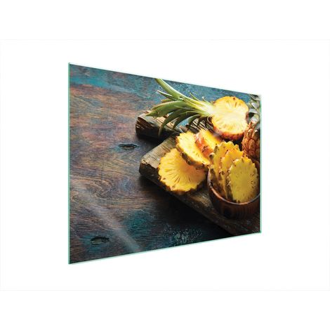 GLASSCHUTZPLATTE FÜR HERD 70x52 ANANAS (1/5)