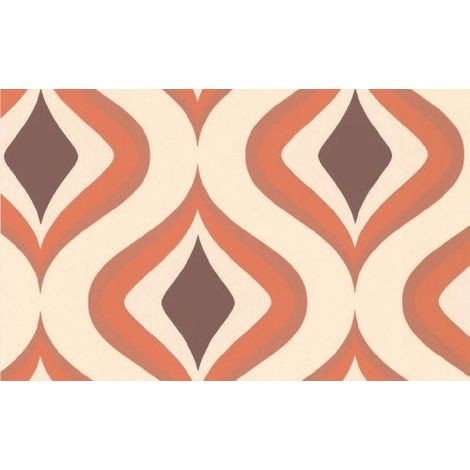 Super Fresco Papier Peint Motif Trippy Choc/Orange 15195 Facile a Poser (1/4)