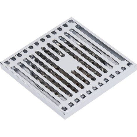 Bodenablauf mit galvanisierter Beschichtung, geruchsdicht, insektendicht, großes Abflussvolumen, inklusive Haarfilter und Abdeckung, für flaches Wasser (1/5)