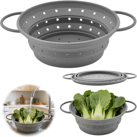Passoire Pliable en Silicone, 33.4 cm Passoire Cuisine Pliable, sans BPA (1/5)