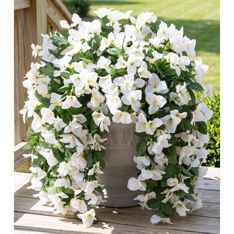 Lot de 2 Fleurs de bougainvillier artificielles pour extérieur et extérieur, décoration d'été, Aspect Soie résistante aux UV, Longues vignes rampantes pour Porte d'entrée, Porche, jardinière, urne (1/5)