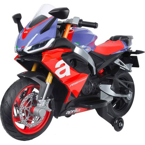 Moto Elettrica per Bambini Licenza Ufficiale Aprilia RS660 12V 3,5Ah Rosso