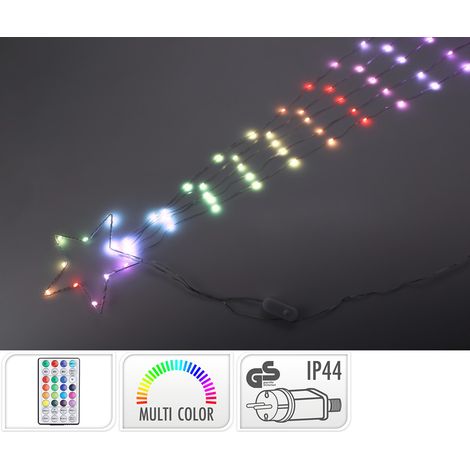 Adorno led estrella fugaz, rgb, 85 leds, 220v, mando a distancia. (1/2)