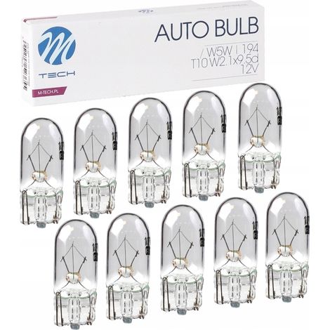 Bombillas W5W T10 12V 5W W2.1x9.5d M-Tech 10 unidades