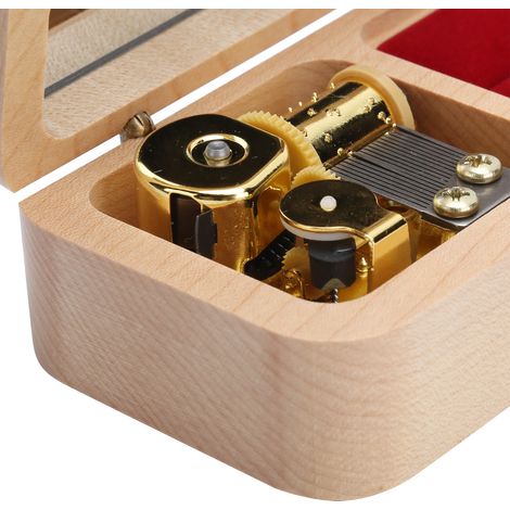 Mechanische Spieluhr aus Holz, Schmuckkästchen, Wohnaccessoire, Geburtstags- oder Valentinstagsgeschenk (1/5)