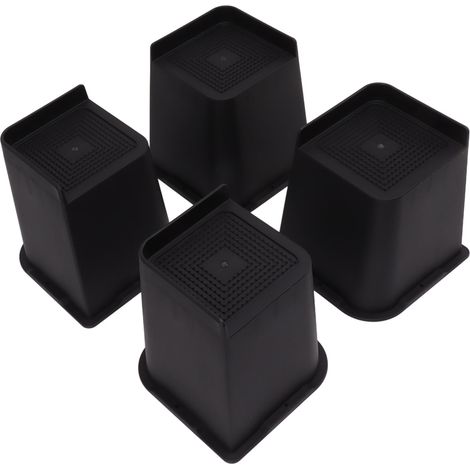 Set mit 4 Möbelfüßen, 15 cm (6 Zoll) hoch, aus robustem, rutschfestem ABS-Kunststoff zum Anheben von Betten, Stühlen und Sofas. (1/5)