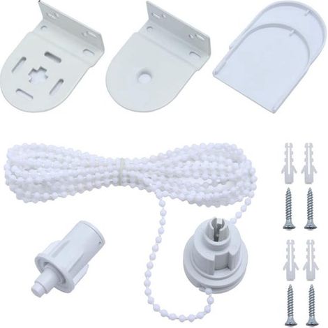 Testa di comando per tenda a rullo da 32 mm con set di 3 coprivite per catenella Mira (1/4)