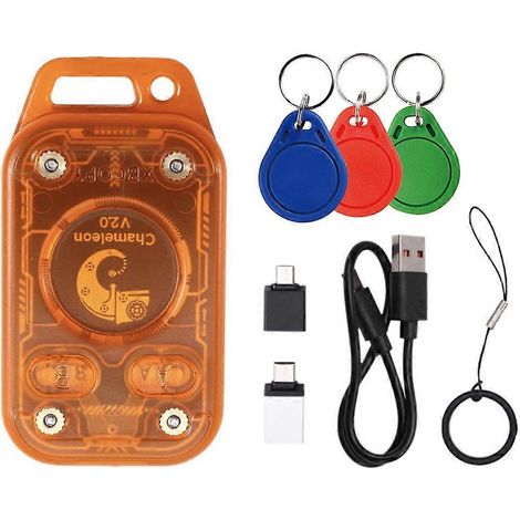 Chameleon Ultra V2.0 RFID-Chip-Lesegerät-Emulator + 3XCUID-Schlüsselanhänger 13,56 MHz 125 kHz, Kartendekodierung, NFC-Duplikator (1/5)