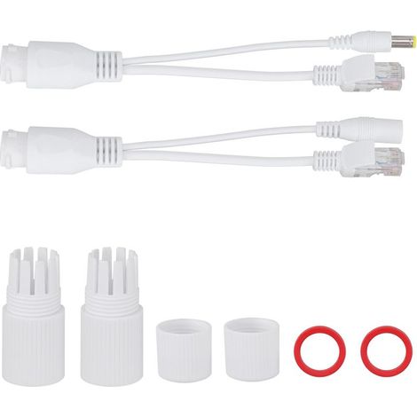 Injecteur POE Passif 12V Étanche avec Câble Séparateur - Blanc (1/5)