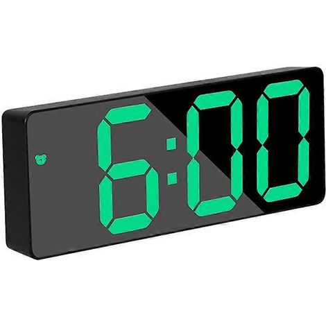 Réveil numérique, horloge LED avec affichage de la température et luminosité réglable. (1/5)