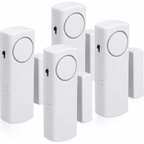 4er-Set Tür- und Fensteralarme – Sicherheitssystem für Ihr Zuhause – Magnetische Bedienung – 120 dB Lautstärke – Werkzeuglose Montage (1/5)