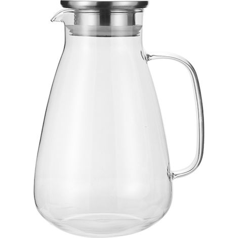 Glaskaraffe – EINNENFFER – 1,8 l – mit Deckel – spülmaschinenfest – transparent (1/5)