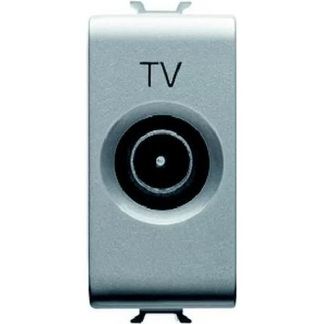 Gewiss GW14364 – Preiskoaxial-TV-Chorus-Blindage-Klasse A – IEC Méle 9,5 mm – Dämpfung 14 dB – Titan