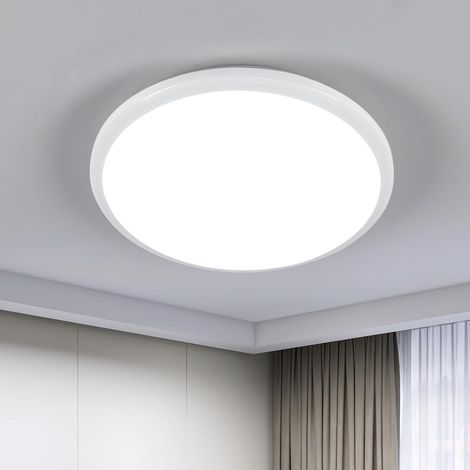 Plafonnier LED de 30cm, étanche IP54, 24W pour intérieur/extérieur, plafonnier rond pour salle de bain, chambre, cuisine, couloir, balcon (1/5)
